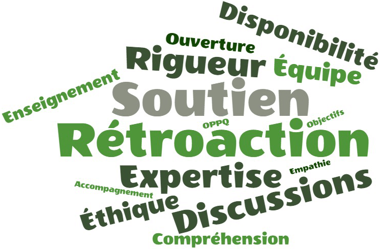 Nuage de mots ayant un lien avec la supervision