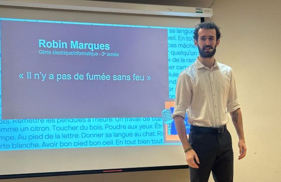 Robin Marques, gagnant de la finale locale du concours d'éloquence