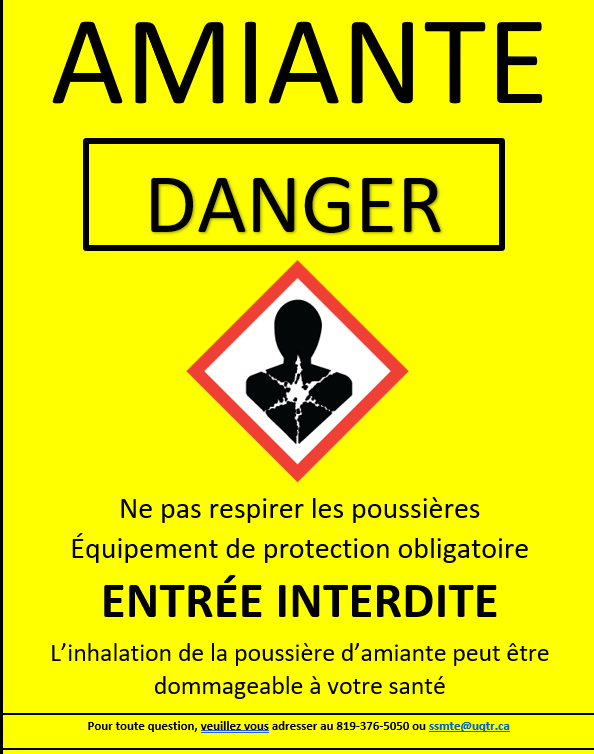 Pancarte Amiante risque modéré