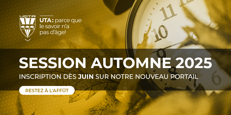 Inscription ouverte dès juin 2025 sur le nouveau portail de l'UTA