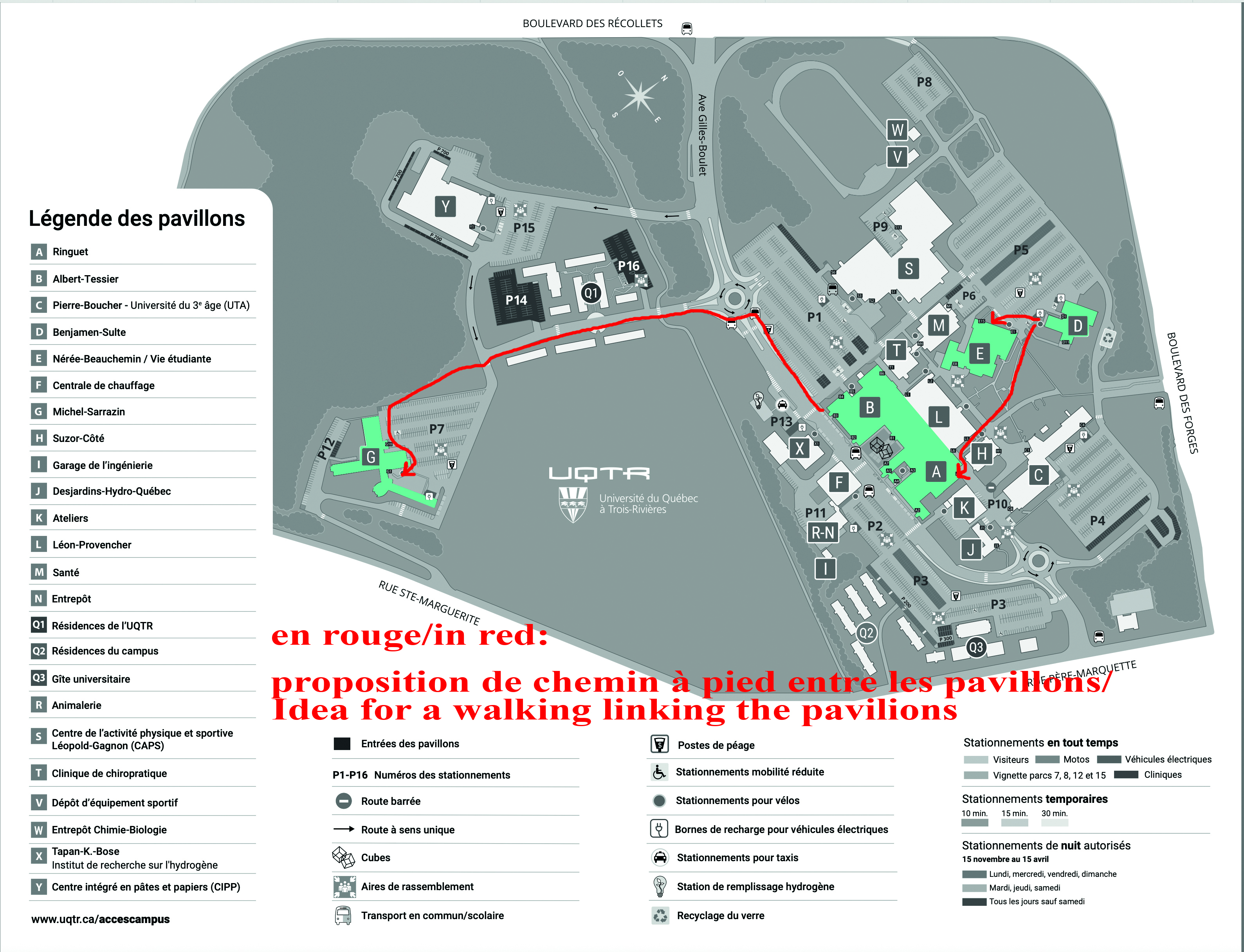 plan de campus general rouge