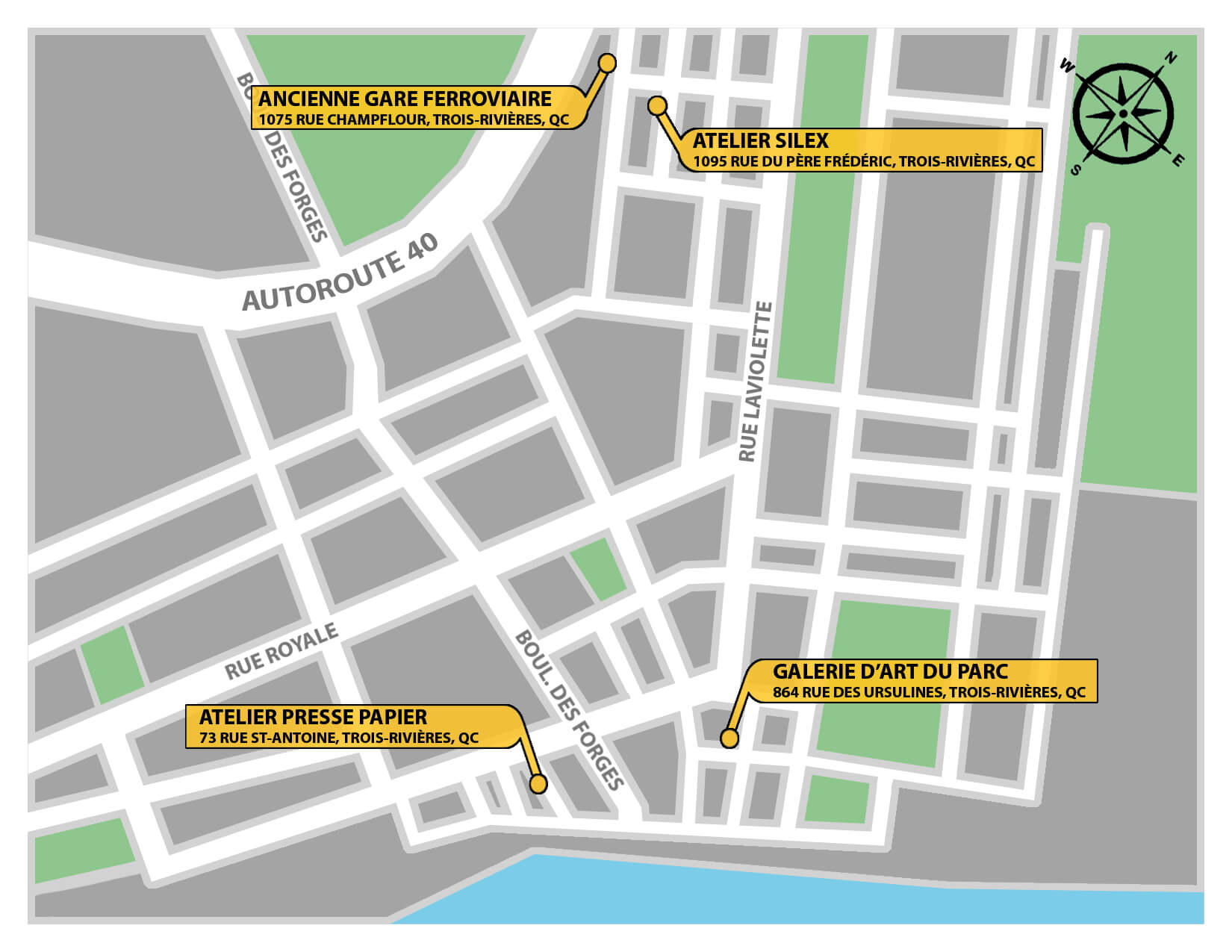 Carte numéro 2 du site de l'événement