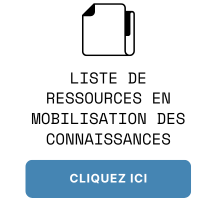 Ressources en mobilisation des connaissances (3)