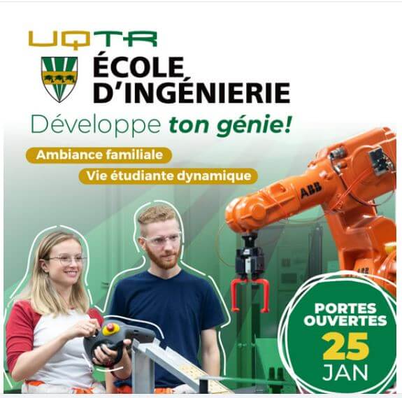 Affiche promotionnelle pour les portes ouvertes du 25 janvier.