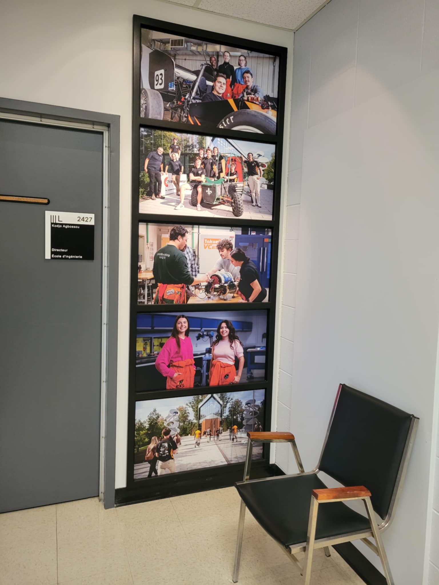 Photo 3 du nouvel affichage à l'intérieur du secrétariat.