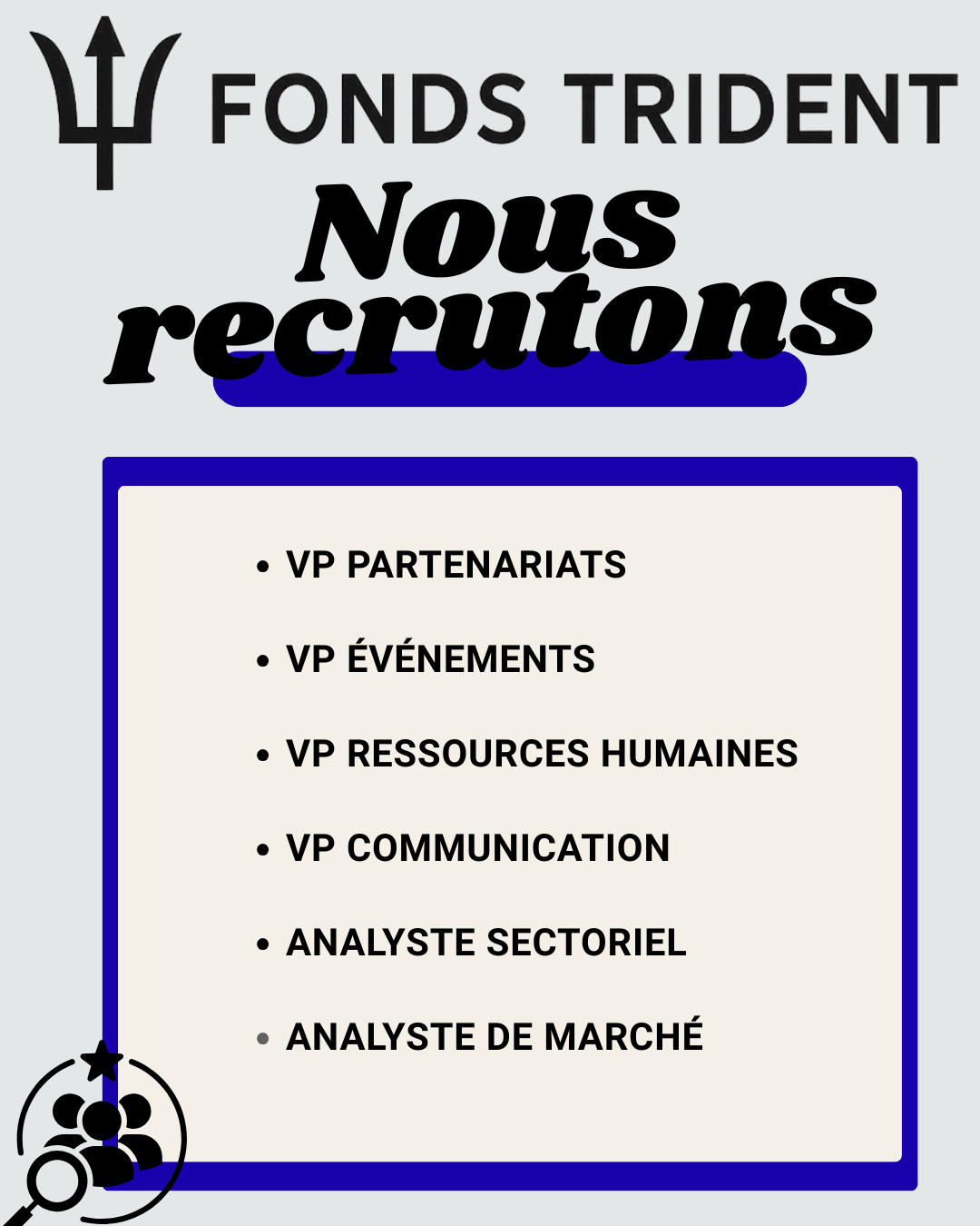Nous recrutons